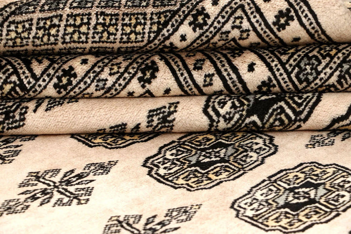 Brown Pakistani Bokhara Rug 9' 1" x 11' 9" Hand-Knotted | No. QA30863