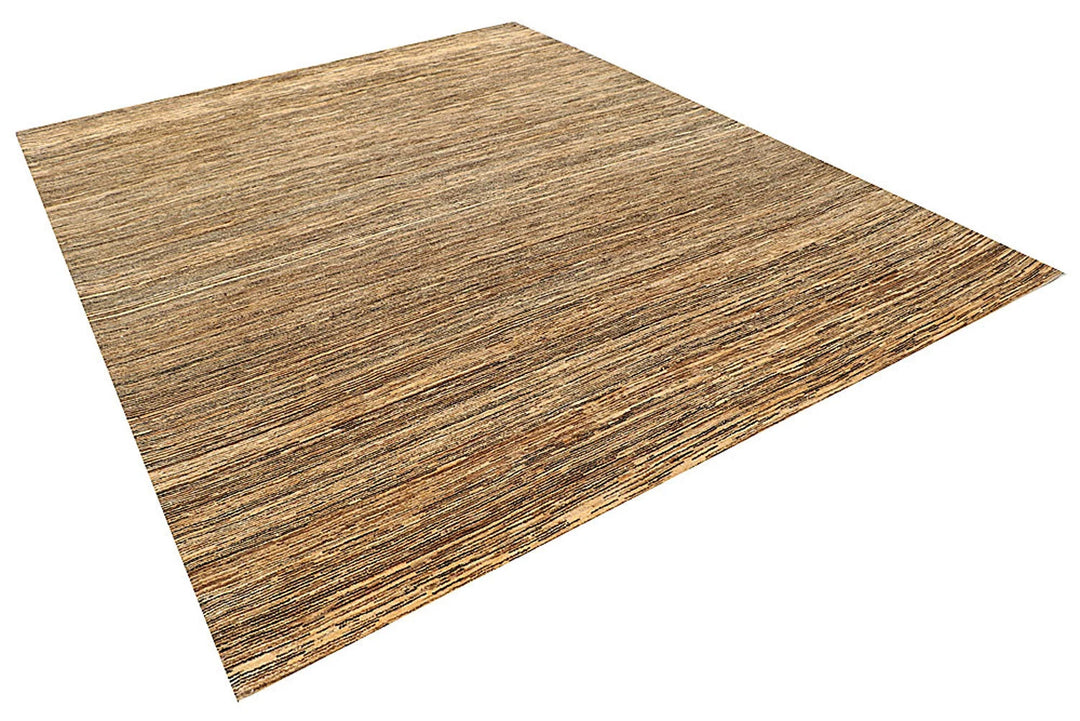 Brown Pakistani Gabbeh Rug 8' 2" x 10' 1" Hand-Knotted | No. QA31008