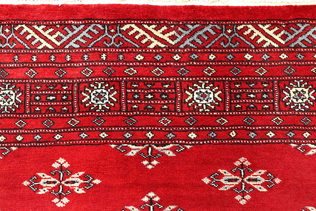 Red Pakistani Butterfly Rug 4' 2" x 6' 2" Hand-Knotted | No. QA31223