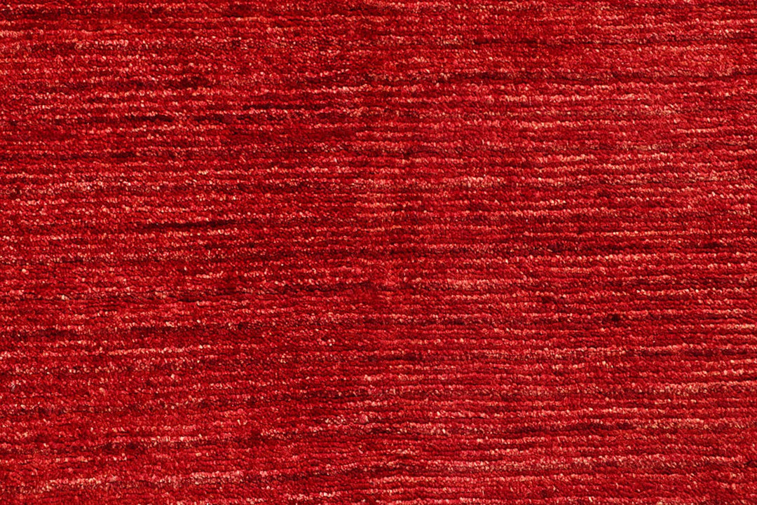 Red Pakistani Gabbeh Rug 5' 7" x 8' 9" Hand-Knotted | No. QA31254