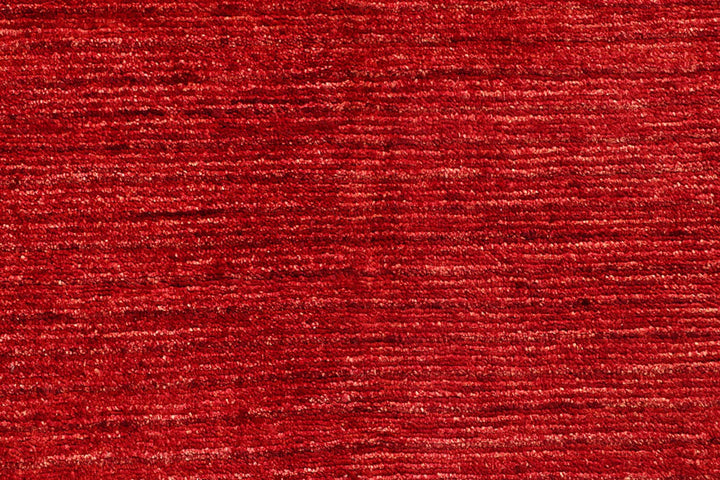 Red Pakistani Gabbeh Rug 5' 7" x 8' 9" Hand-Knotted | No. QA31254