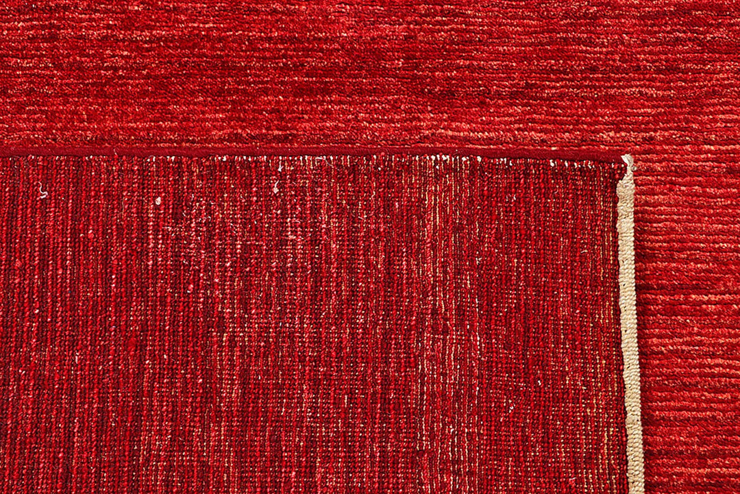 Red Pakistani Gabbeh Rug 5' 7" x 8' 9" Hand-Knotted | No. QA31254