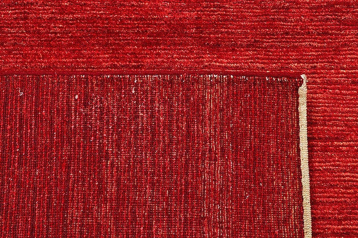 Red Pakistani Gabbeh Rug 5' 7" x 8' 9" Hand-Knotted | No. QA31254