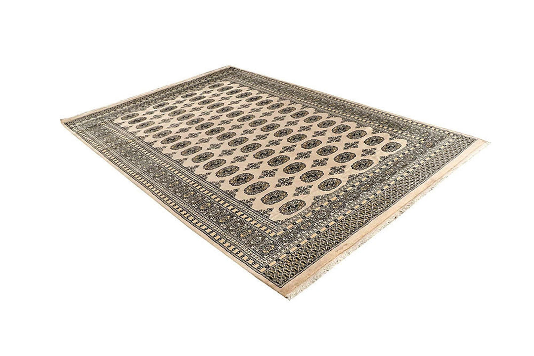Brown Bokhara Rug 6' 1" x 8' 11" Hand-Knotted | No. QA31412