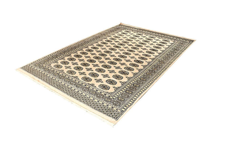 Brown Bokhara Rug 6' 1" x 8' 11" Hand-Knotted | No. QA31412