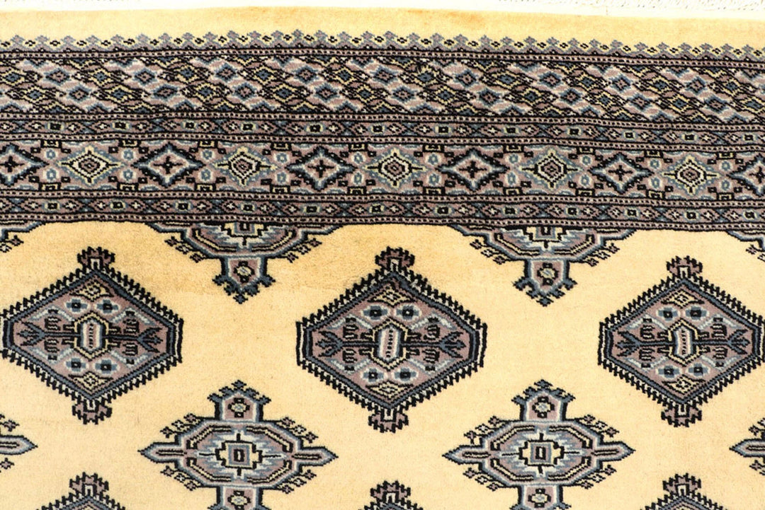 Yellow Pakistani Jaldar Rug 5' x 8' Hand-Knotted | No. QA32246