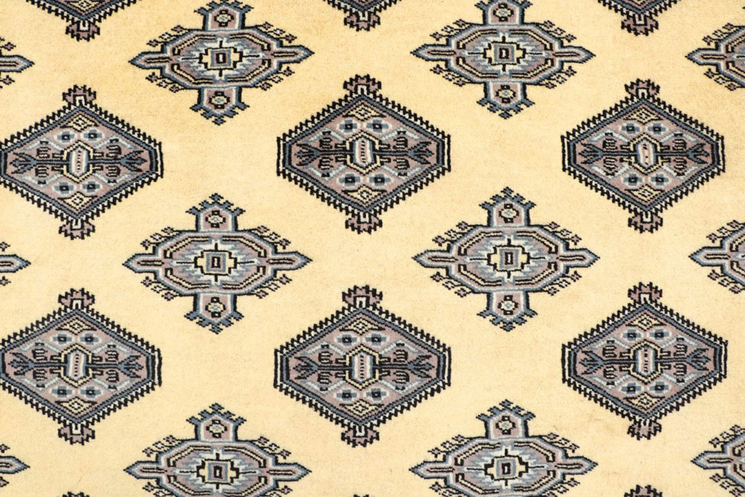 Yellow Pakistani Jaldar Rug 5' x 8' Hand-Knotted | No. QA32246