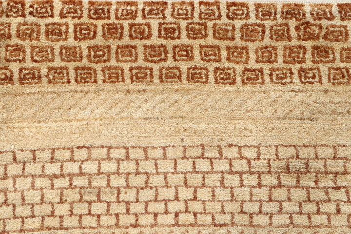 Brown Pakistani Gabbeh Rug 2' 7" x 4' 9" Hand-Knotted | No. QA32311
