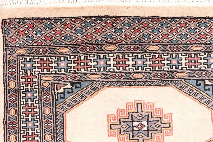 Brown Pakistani Jaldar Rug 2' 6" x 4' 2" Hand-Knotted | No. QA32579