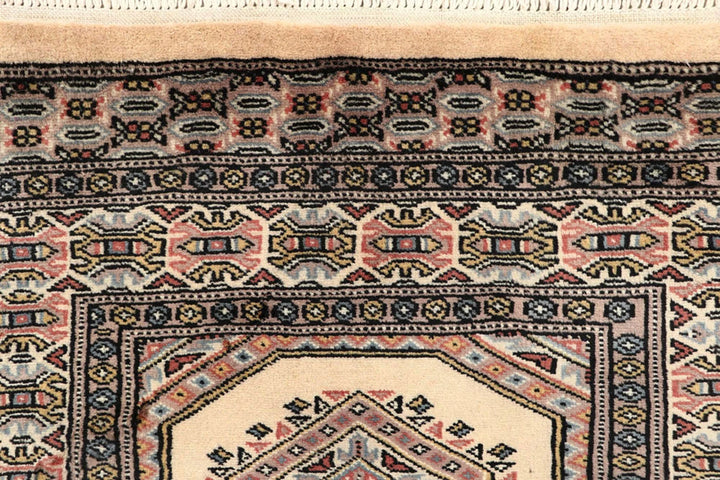 Brown Pakistani Jaldar Rug 2' 7" x 10' 6" Hand-Knotted | No. QA32692