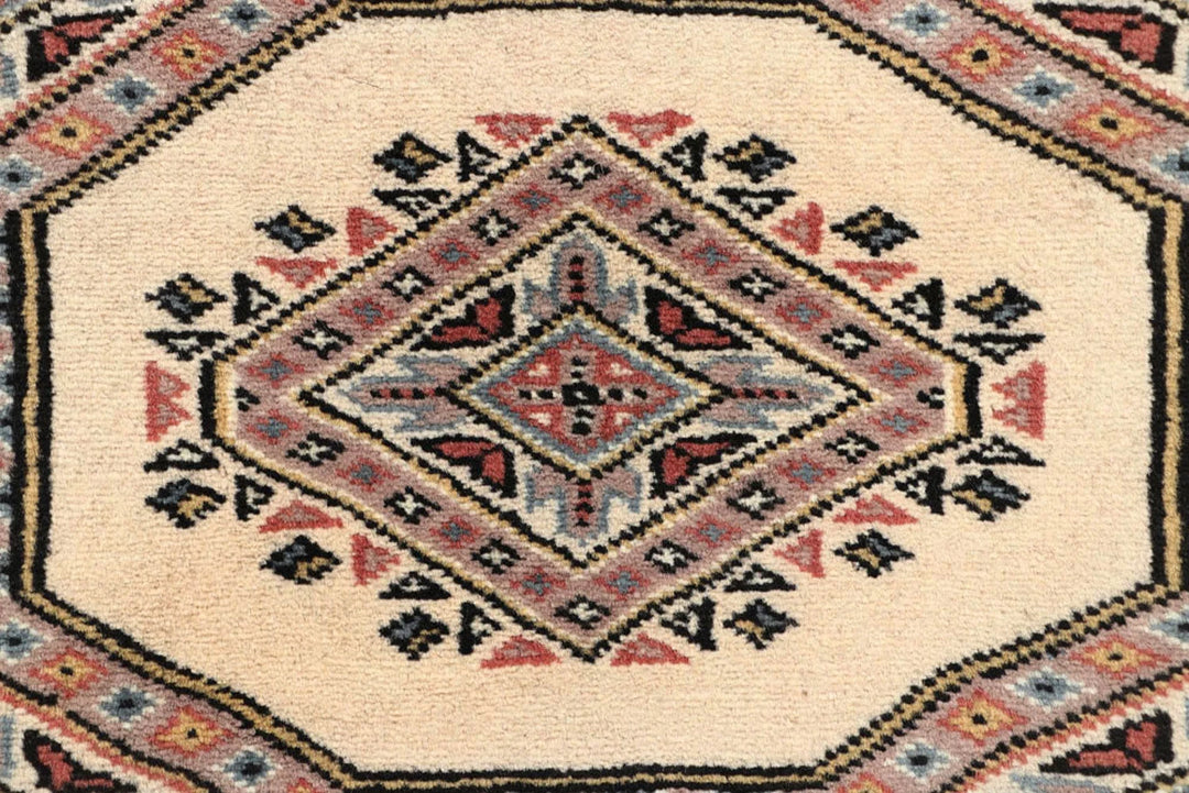 Brown Pakistani Jaldar Rug 2' 7" x 10' 6" Hand-Knotted | No. QA32692