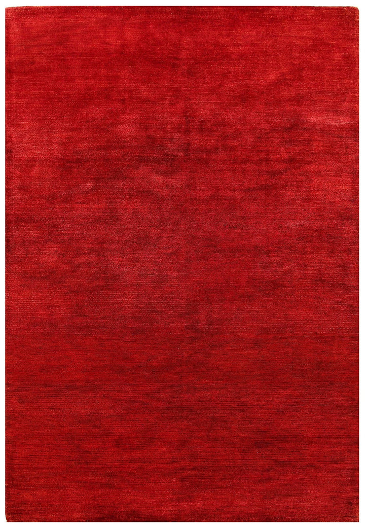 Red Pakistani Gabbeh Rug 5' 7" x 8' 1" Hand-Knotted | No. QA32821