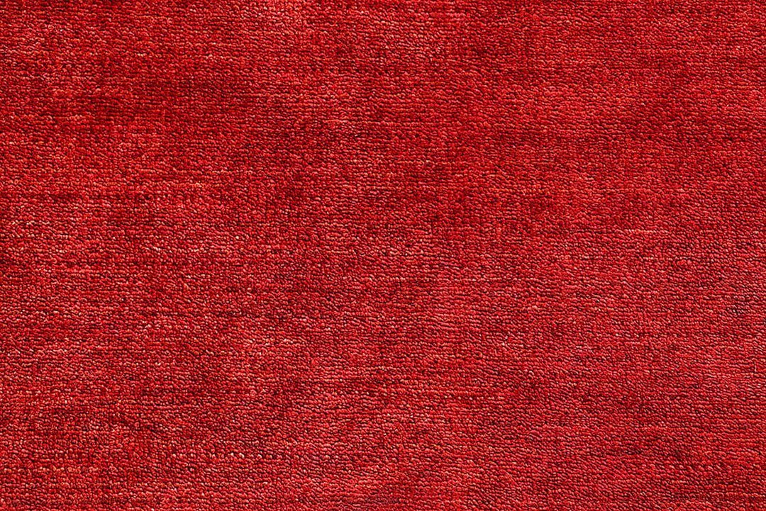 Red Pakistani Gabbeh Rug 5' 7" x 8' 1" Hand-Knotted | No. QA32821