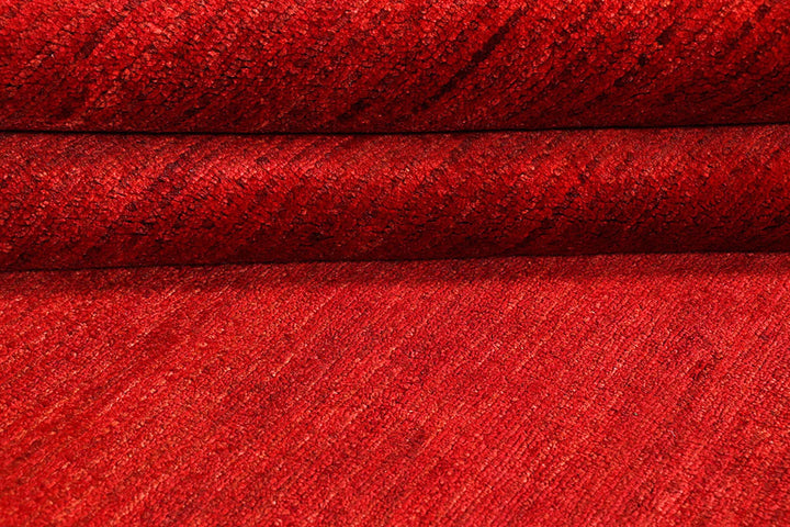 Red Pakistani Gabbeh Rug 5' 7" x 8' 1" Hand-Knotted | No. QA32821