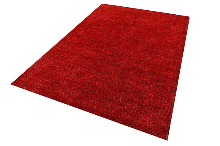 Red Pakistani Gabbeh Rug 5' 7" x 8' 1" Hand-Knotted | No. QA32821