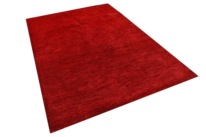 Red Pakistani Gabbeh Rug 5' 7" x 8' 1" Hand-Knotted | No. QA32821