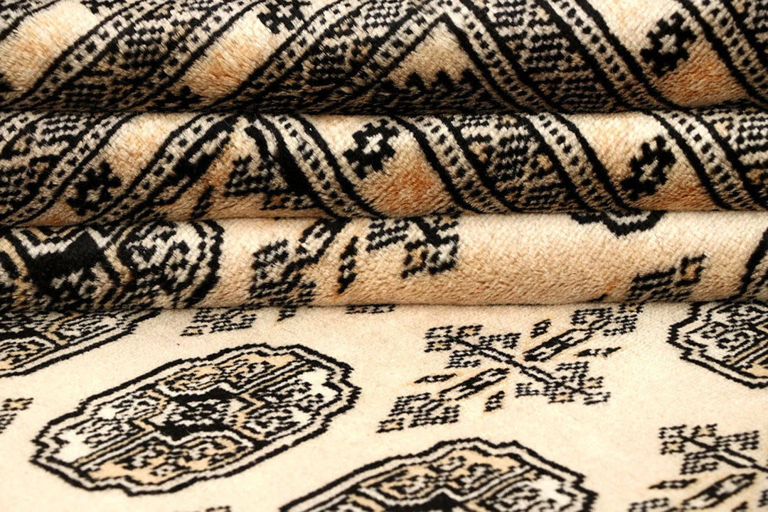 Brown Pakistani Bokhara Rug 9' 1" x 12' 2" Hand-Knotted | No. QA32884