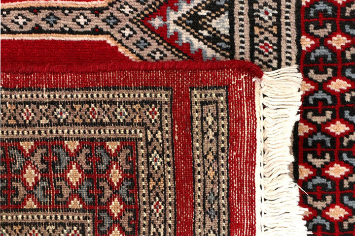 Red Pakistani Jaldar Rug 2' 3" x 9' 1" Hand-Knotted | No. QA33016