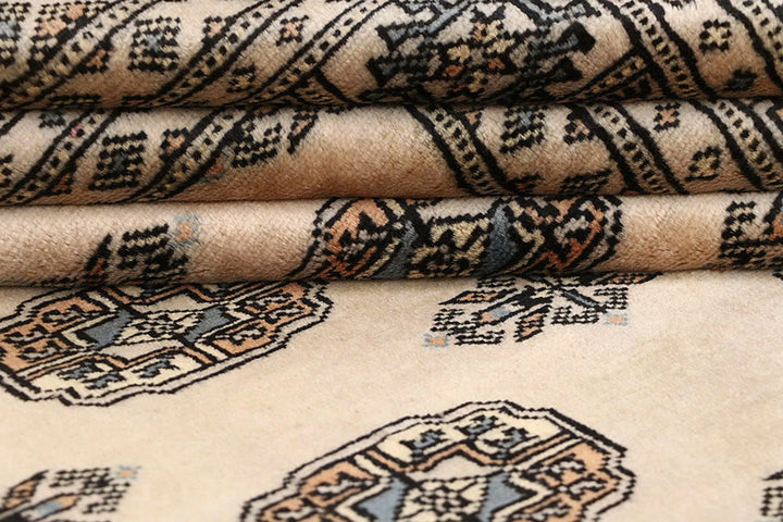 Brown Pakistani Bokhara Rug 4' 3" x 6' Hand-Knotted | No. QA33126