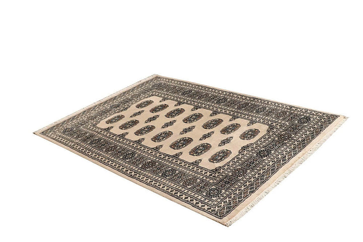 Brown Pakistani Bokhara Rug 4' 3" x 6' Hand-Knotted | No. QA33126