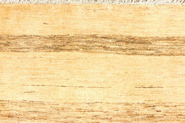 Wheat Pakistani Gabbeh Rug 4' 3" x 6' 1" Hand-Knotted | No. QA33507