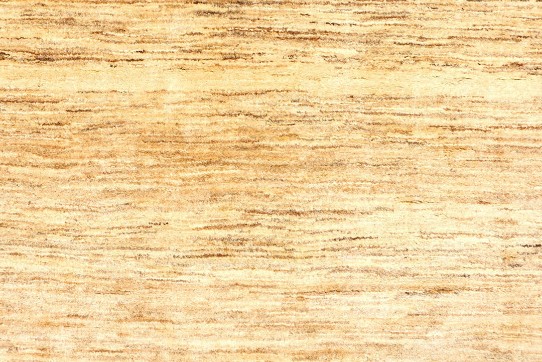 Wheat Pakistani Gabbeh Rug 4' 3" x 6' 1" Hand-Knotted | No. QA33507
