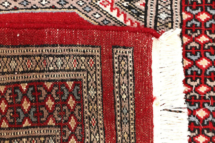 Red Pakistani Jaldar Rug 2' 4" x 9' 2" Hand-Knotted | No. QA33541