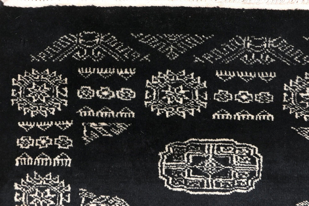 Grey Pakistani Bokhara Rug 2' 5" x 12' 7" Hand-Knotted | No. QA33636