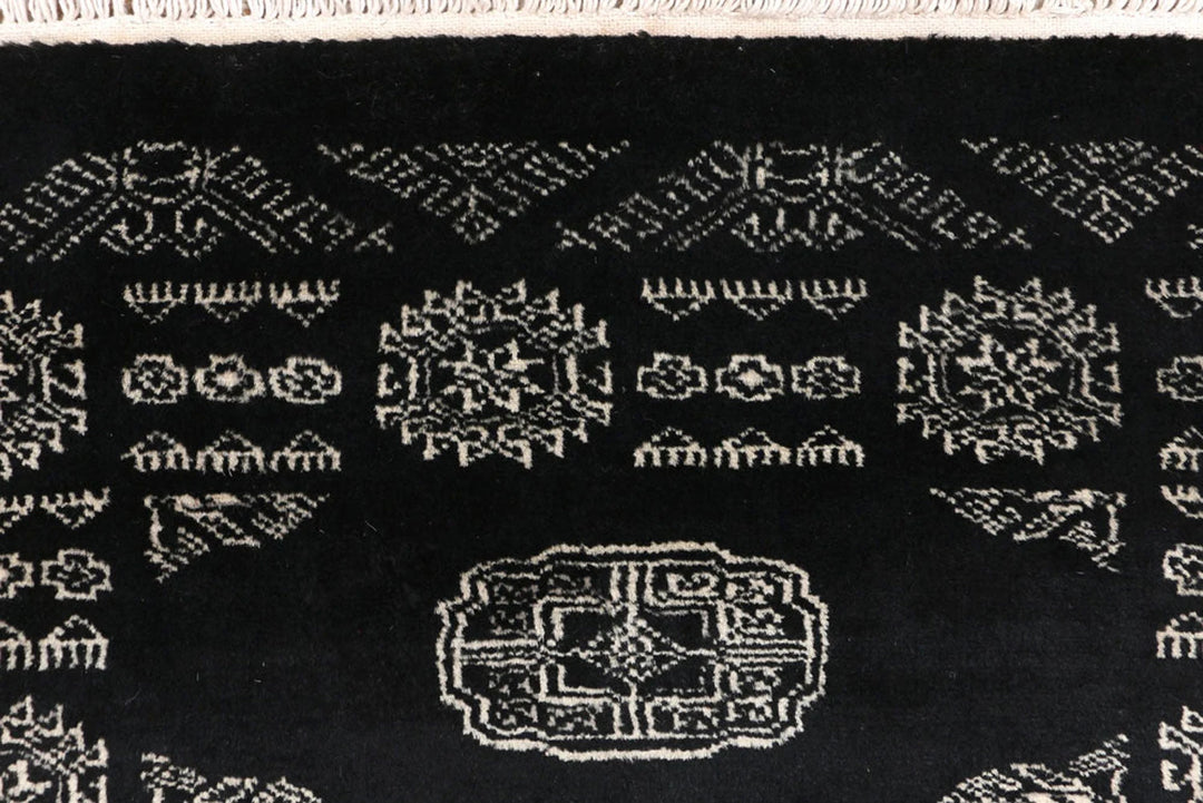 Grey Pakistani Bokhara Rug 2' 5" x 12' 7" Hand-Knotted | No. QA33636