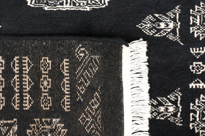 Grey Pakistani Bokhara Rug 2' 5" x 12' 7" Hand-Knotted | No. QA33636