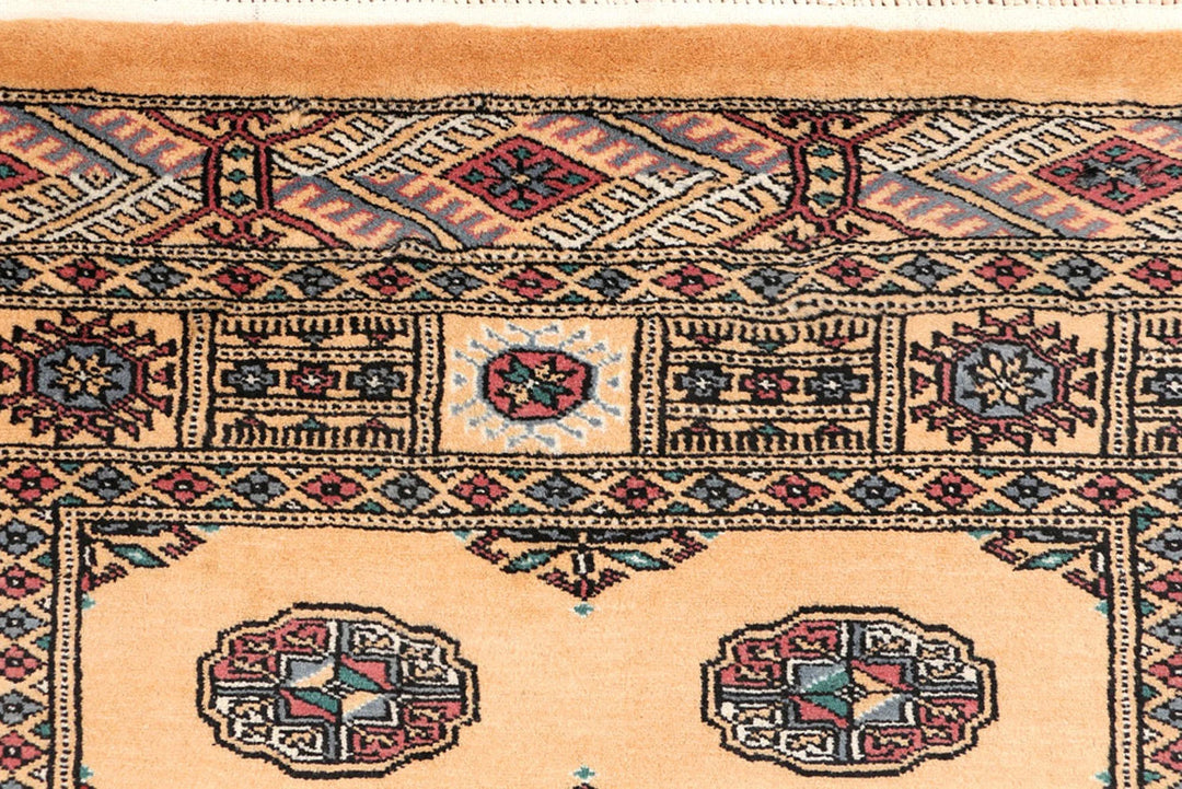Yellow Pakistani Bokhara Rug 3' 3" x 6' Hand-Knotted | No. QA33801