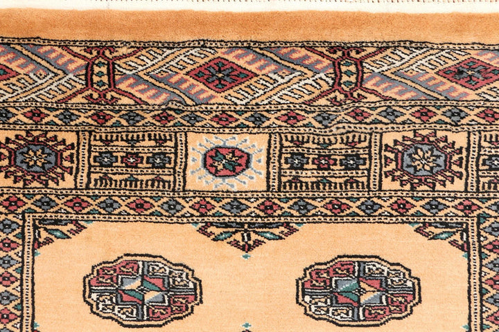 Yellow Pakistani Bokhara Rug 3' 3" x 6' Hand-Knotted | No. QA33801