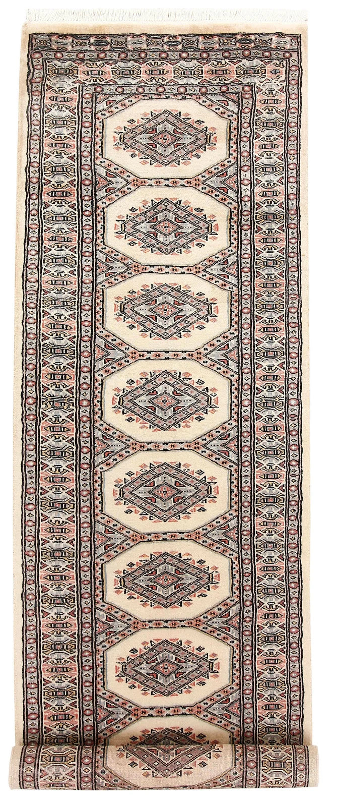 Brown Pakistani Jaldar Rug 2' 6" x 9' 5" Hand-Knotted | No. QA33984