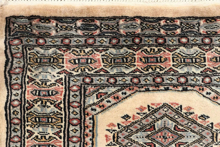 Brown Pakistani Jaldar Rug 2' 6" x 9' 5" Hand-Knotted | No. QA33984