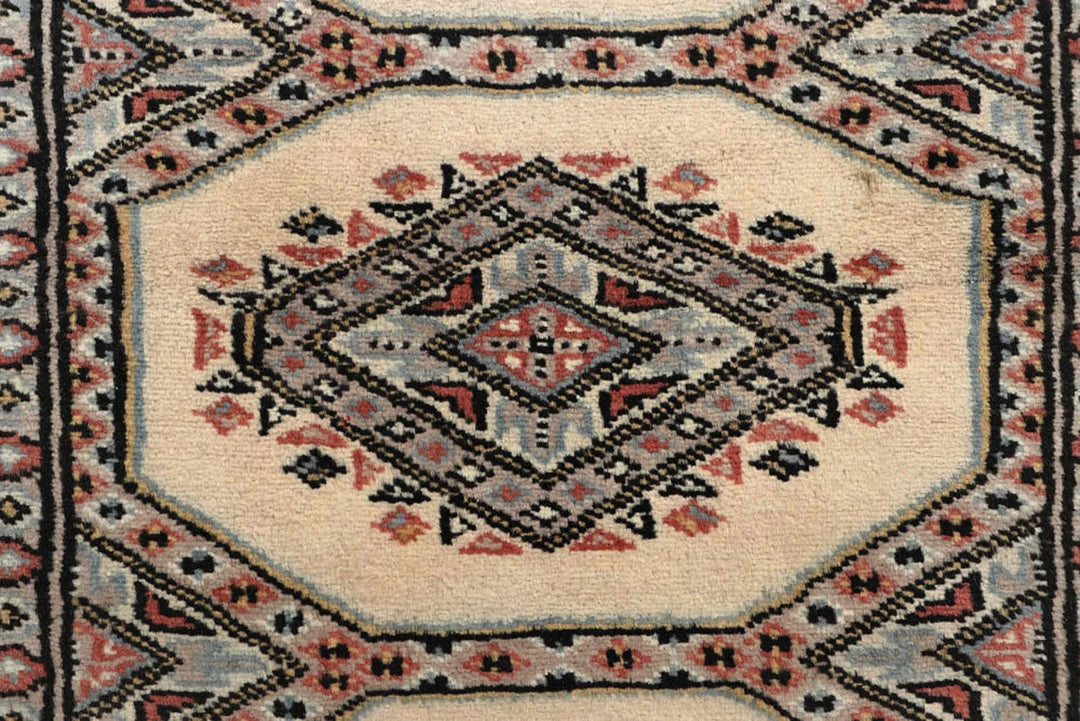 Brown Pakistani Jaldar Rug 2' 6" x 9' 5" Hand-Knotted | No. QA33984