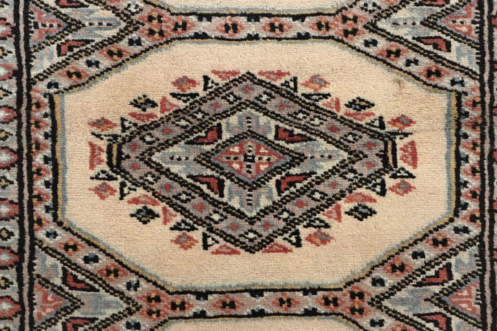 Brown Pakistani Jaldar Rug 2' 6" x 9' 5" Hand-Knotted | No. QA33984