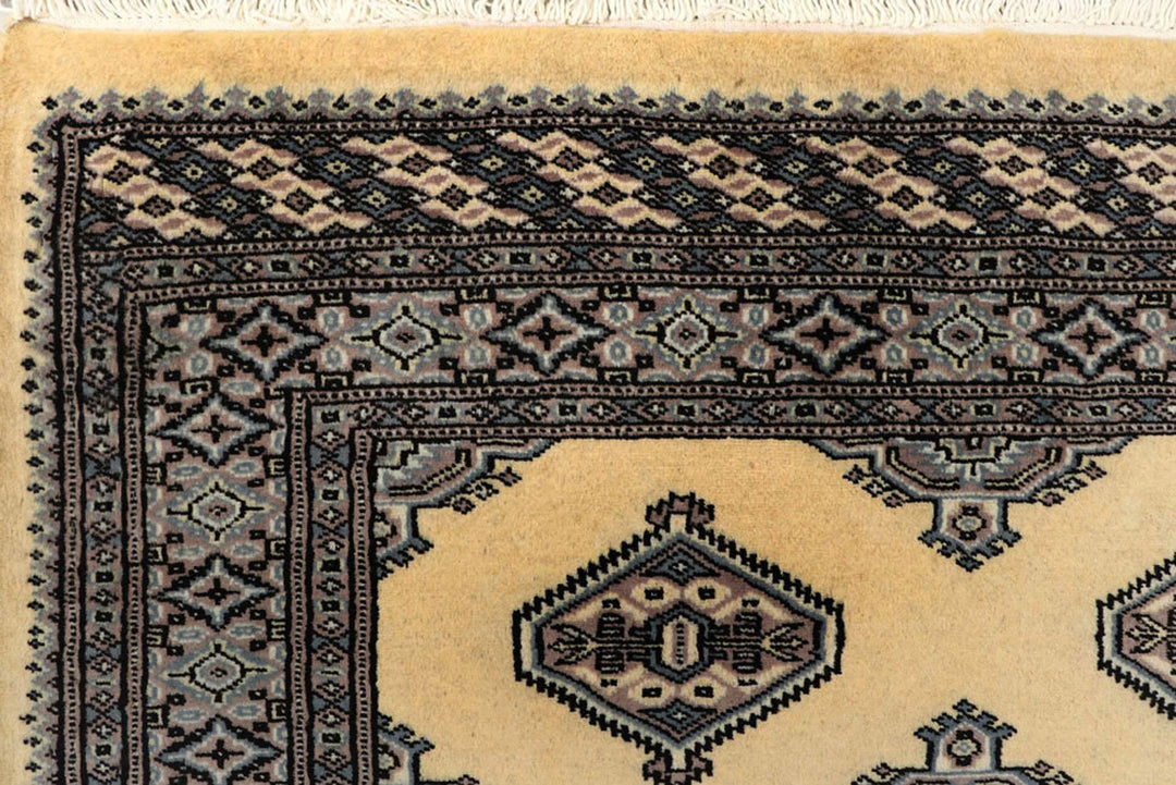 Yellow Pakistani Jaldar Rug 5' 1" x 8' 2" Hand-Knotted | No. QA34020
