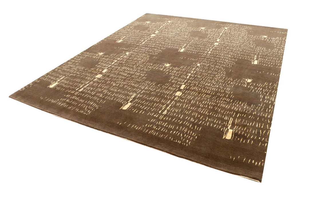 Sienna Pakistani Gabbeh Rug 8' 1" x 9' 10" Hand-Knotted | No. QA34193