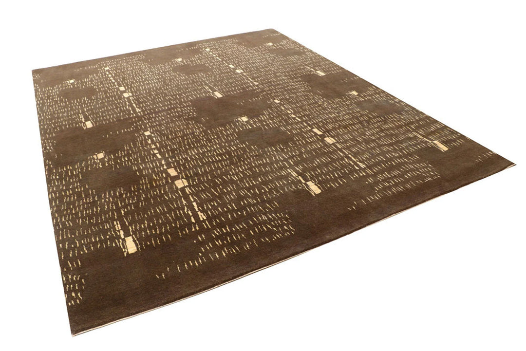 Sienna Pakistani Gabbeh Rug 8' 1" x 9' 10" Hand-Knotted | No. QA34193