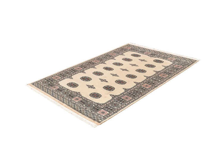 Brown Pakistani Bokhara Rug 4' 2" x 6' 3" Hand-Knotted | No. QA34696
