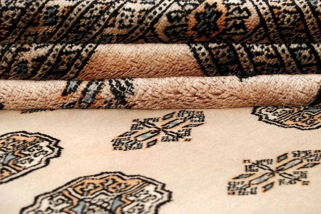 Brown Bokhara Rug 9' 1" x 11' 10" Hand-Knotted | No. QA34724