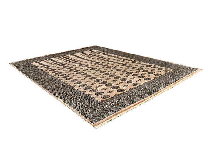 Brown Bokhara Rug 9' 1" x 11' 10" Hand-Knotted | No. QA34724
