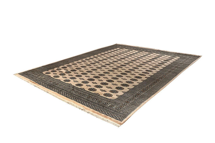 Brown Bokhara Rug 9' 1" x 11' 10" Hand-Knotted | No. QA34724