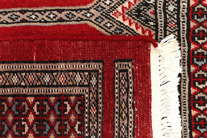 Red Pakistani Jaldar Rug 2' 4" x 9' 1" Hand-Knotted | No. QA34889