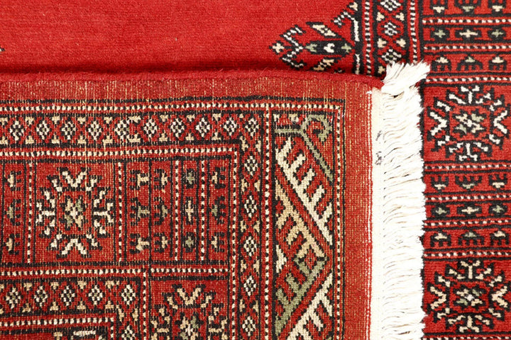 Orange Red Pakistani Bokhara Rug 2' 7" x 14' 3" Hand-Knotted | No. QA36290