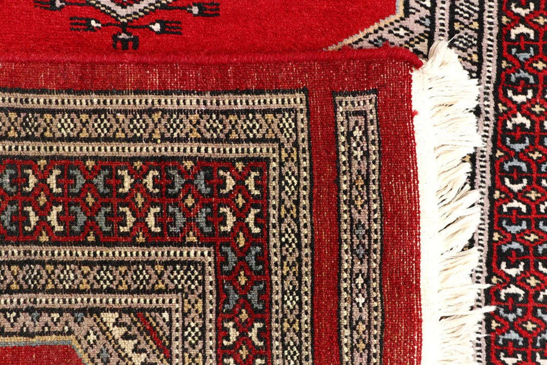 Red Pakistani Jaldar Rug 2' 4" x 9' 1" Hand-Knotted | No. QA36316