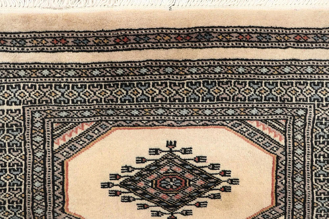 Brown Pakistani Jaldar Rug 2' 4" x 9' 1" Hand-Knotted | No. QA36508