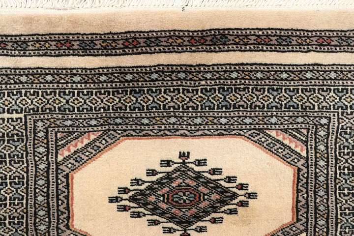 Brown Pakistani Jaldar Rug 2' 4" x 9' 1" Hand-Knotted | No. QA36508