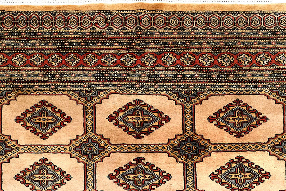 Brown Pakistani Jaldar Rug 8' x 10'9" Hand-Knotted | No. QA36679