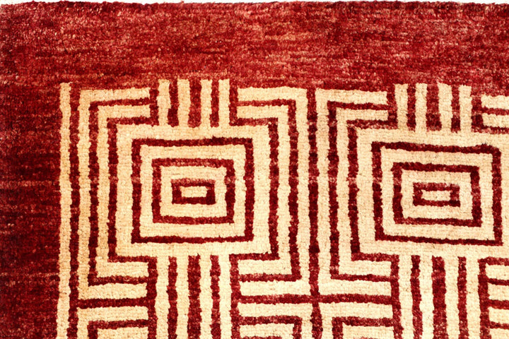 Brown Pakistani Gabbeh Rug 2' 7" x 11' 2" Hand-Knotted | No. QA36886